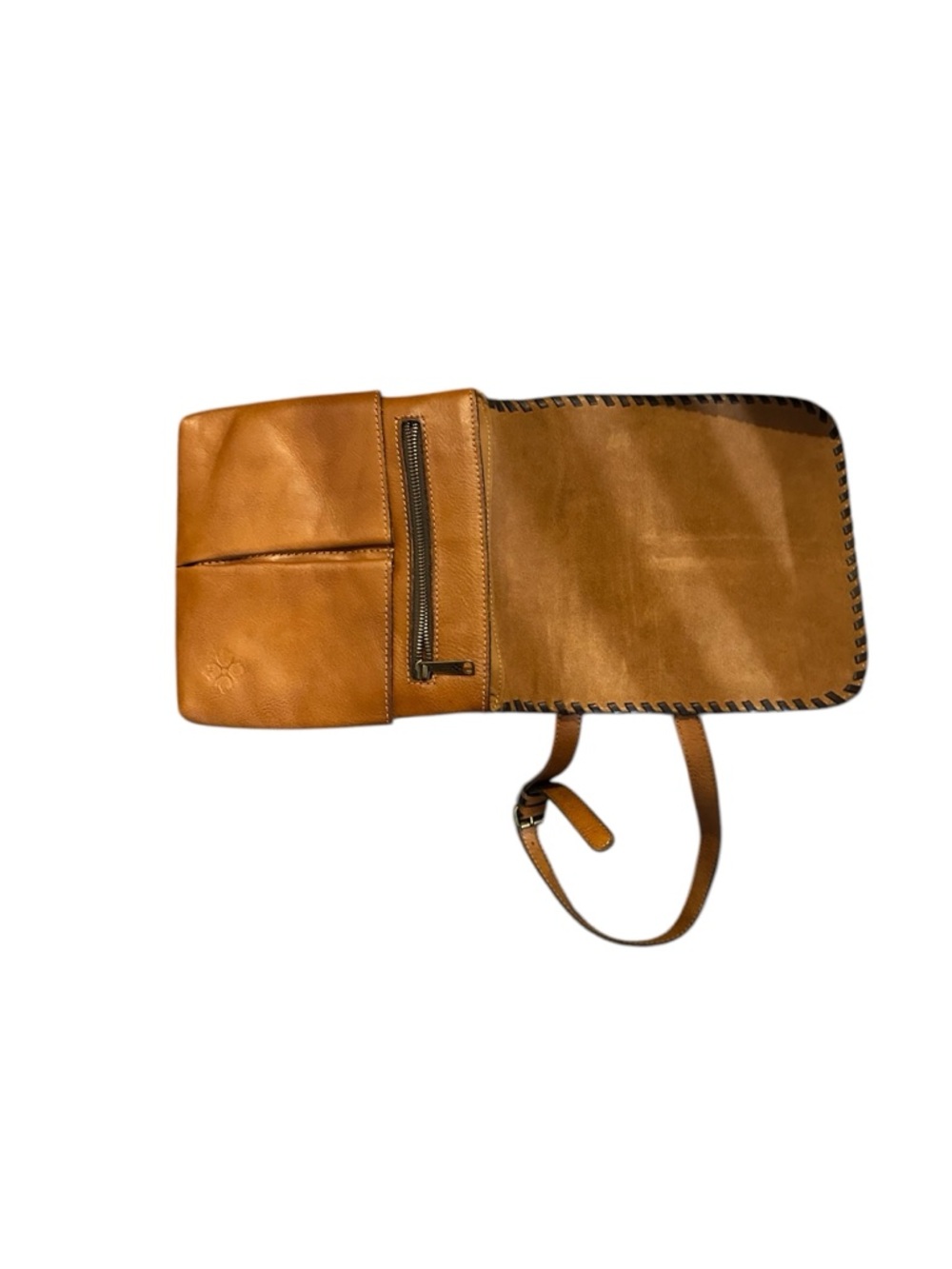 Patricia Nash Granada Tooled Leather Crossbody Bag Tan Floral Embossed - Picture 7 of 8